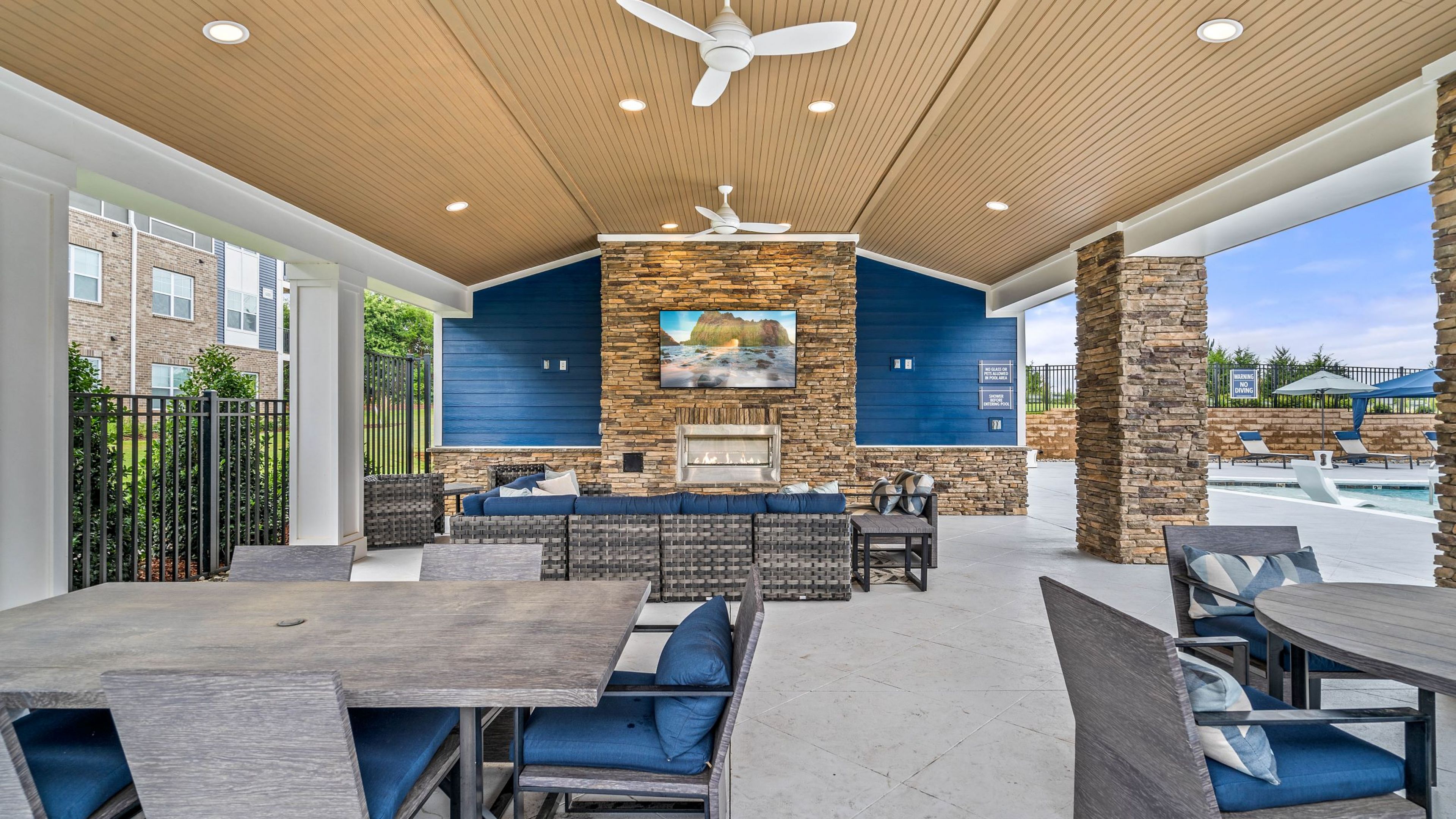 Hawthorne at The GlenPicnic Pavilion with Outdoor Kitchen and Fireplace